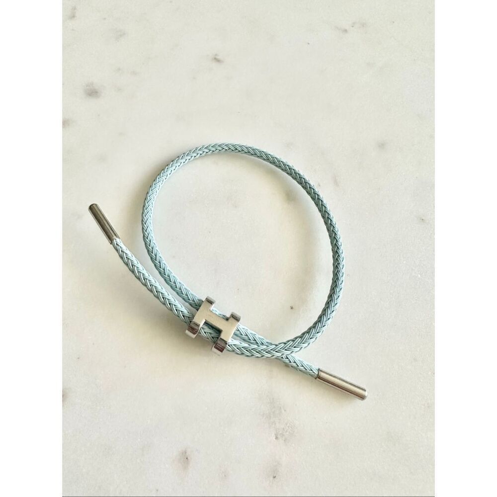Light blue H logo rope bracelet